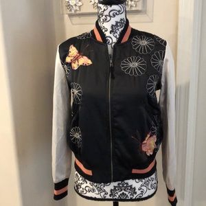 Max Studio Satin Bomber Jacket